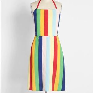 ModCloth Rainbow Sunlit Salutations Halter Dress